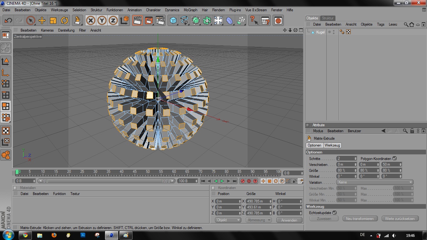 Extrudierte Kugel